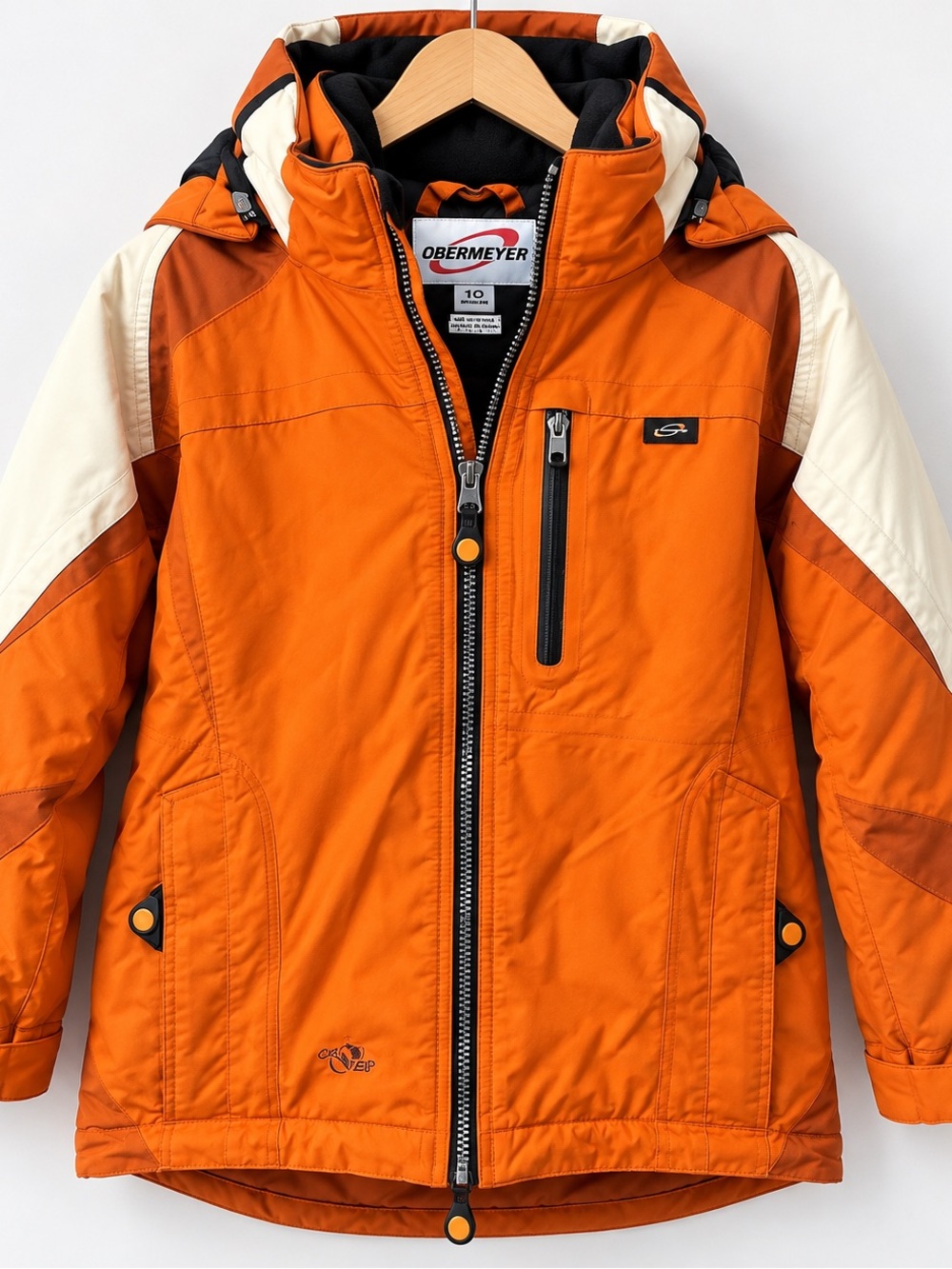 Obermeyer Kids Orange and White Ski Jacket
